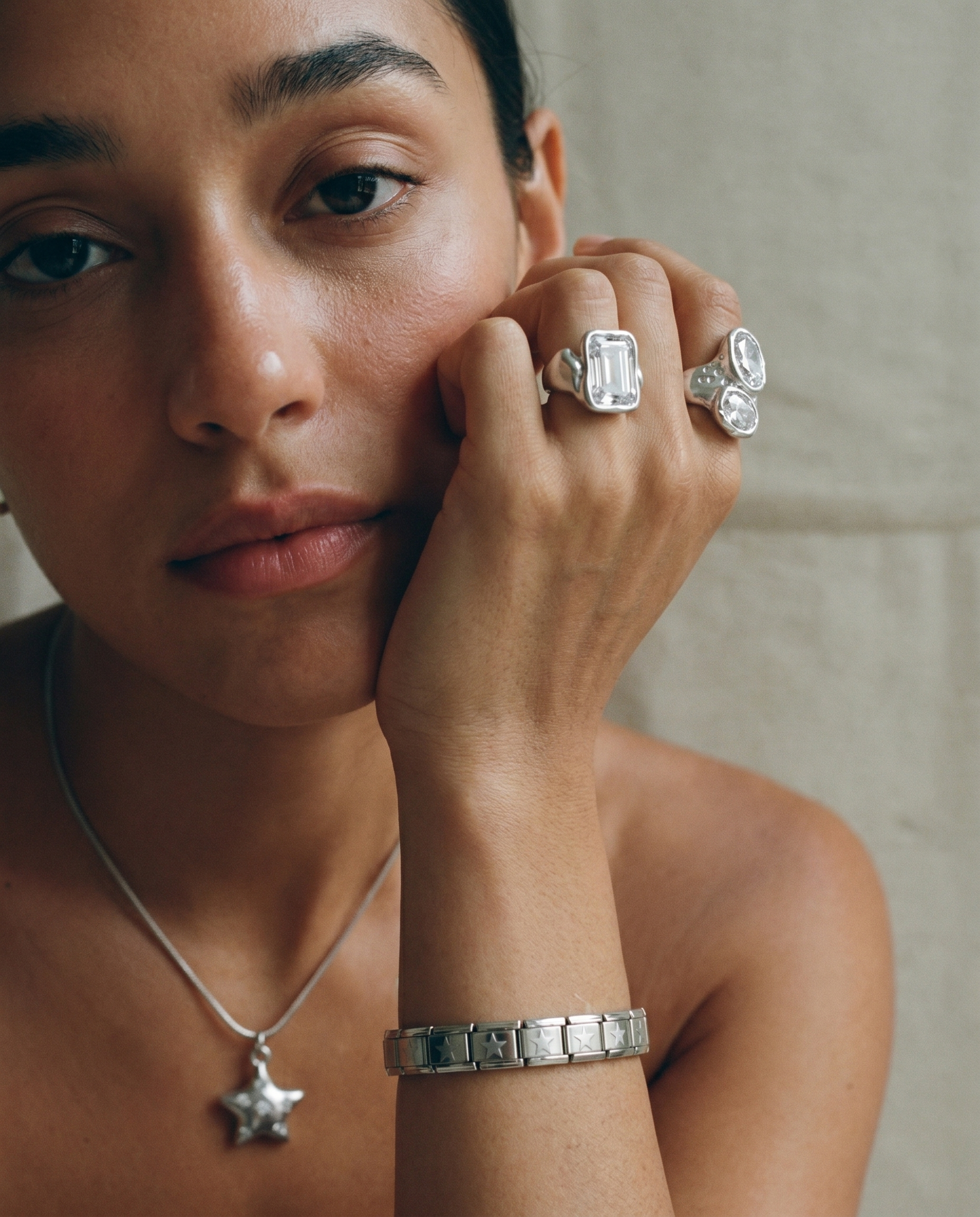 Silver necklaces