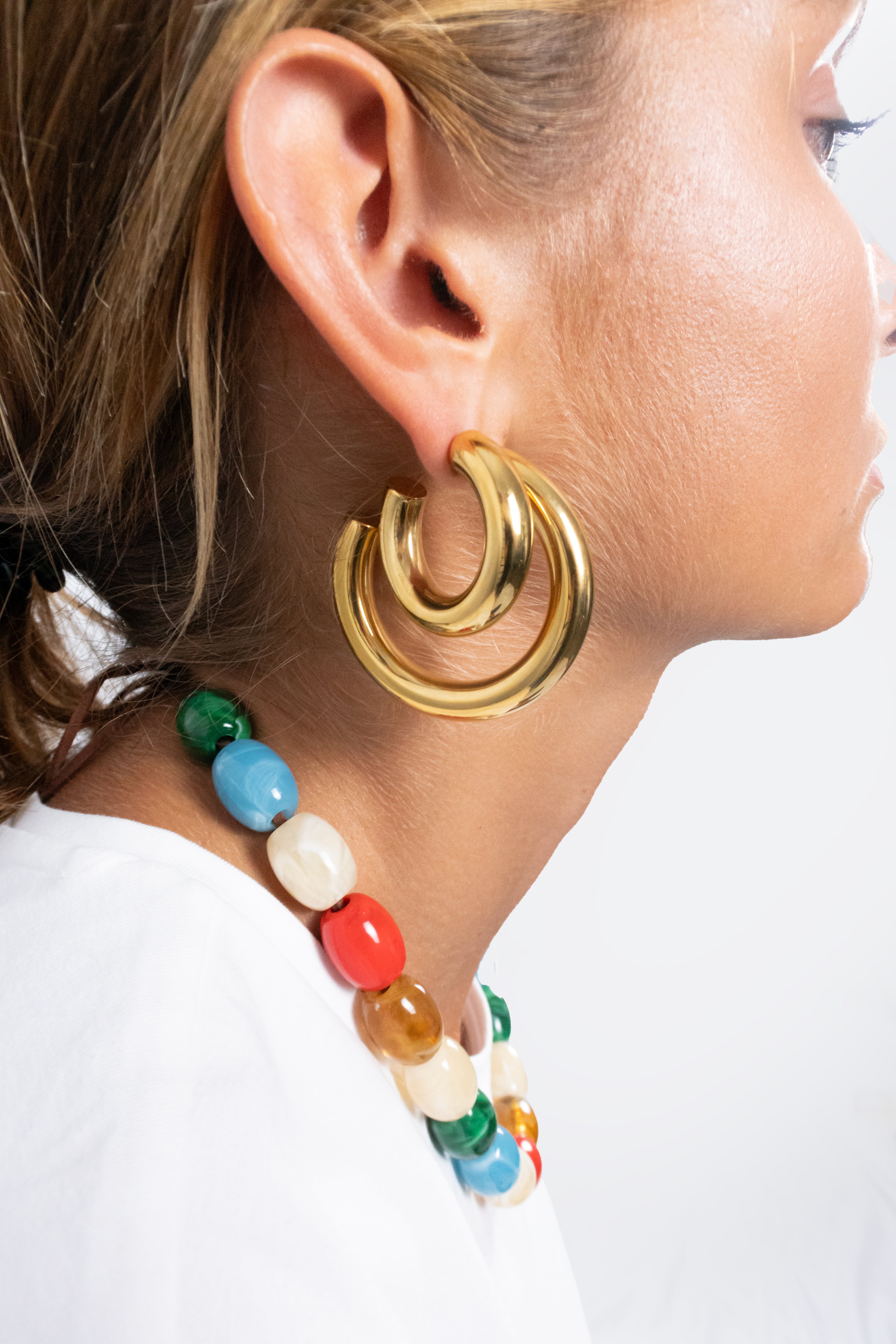 Chunky hoop earrings