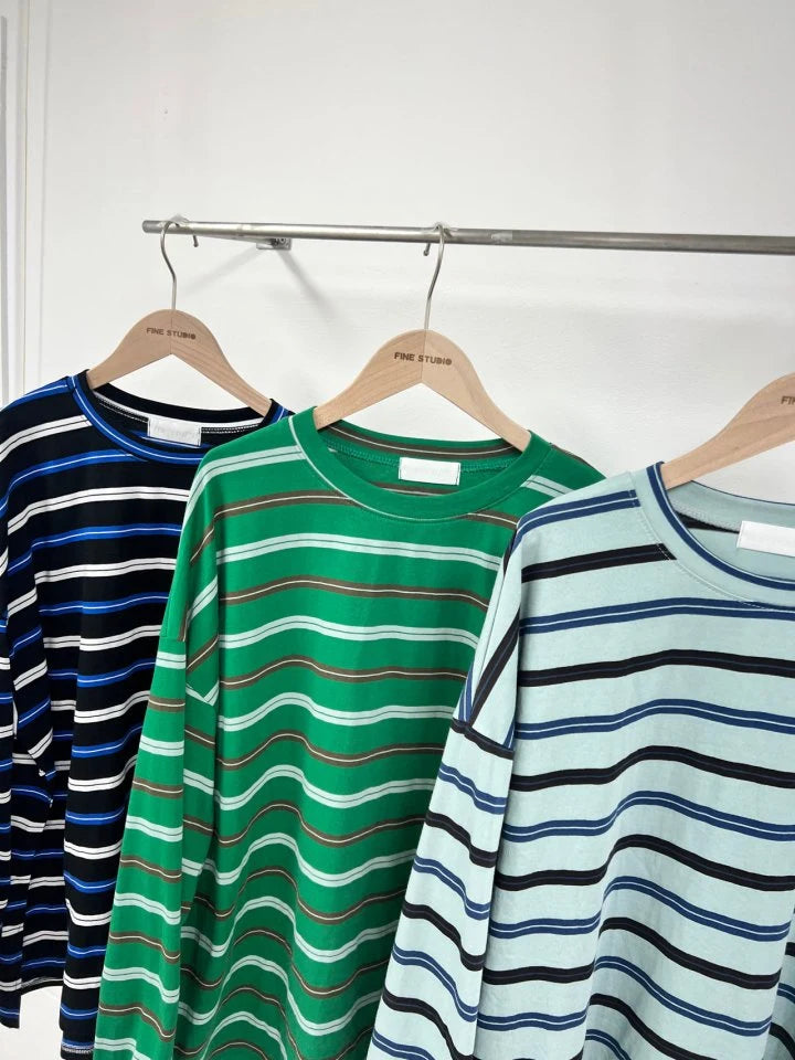 Striped boxy tee
