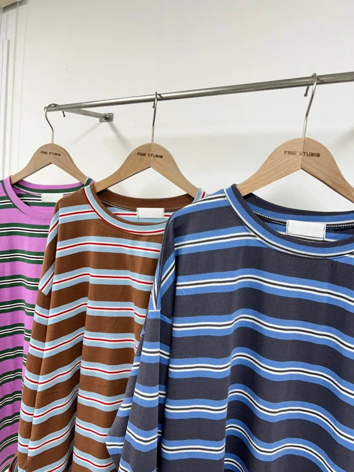 Striped boxy tee