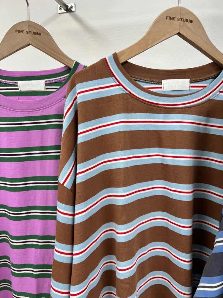 Striped boxy tee