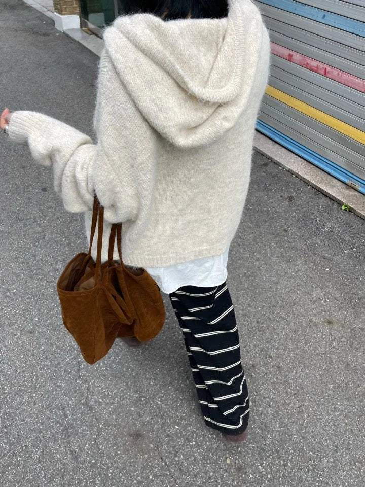 Knitted hoodie