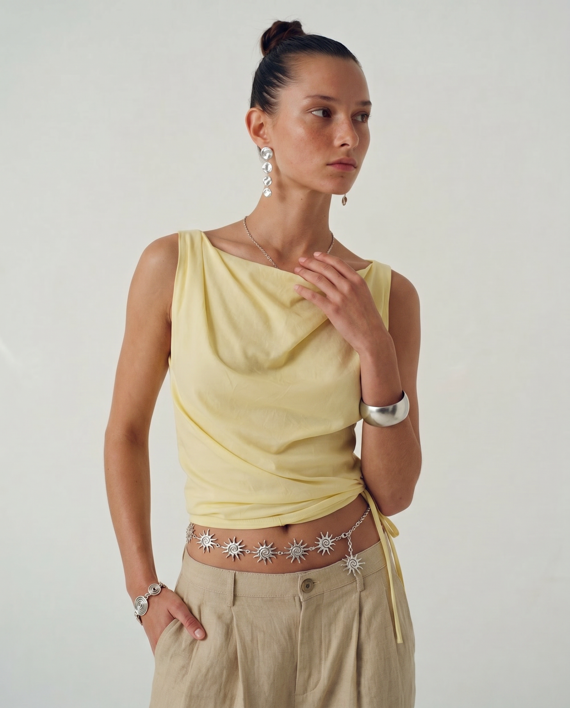 Silver body jewelry