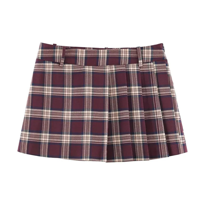 Geruite rok en jasje