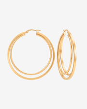 Double hoop oorbellen