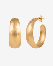 Carved hoop oorbellen