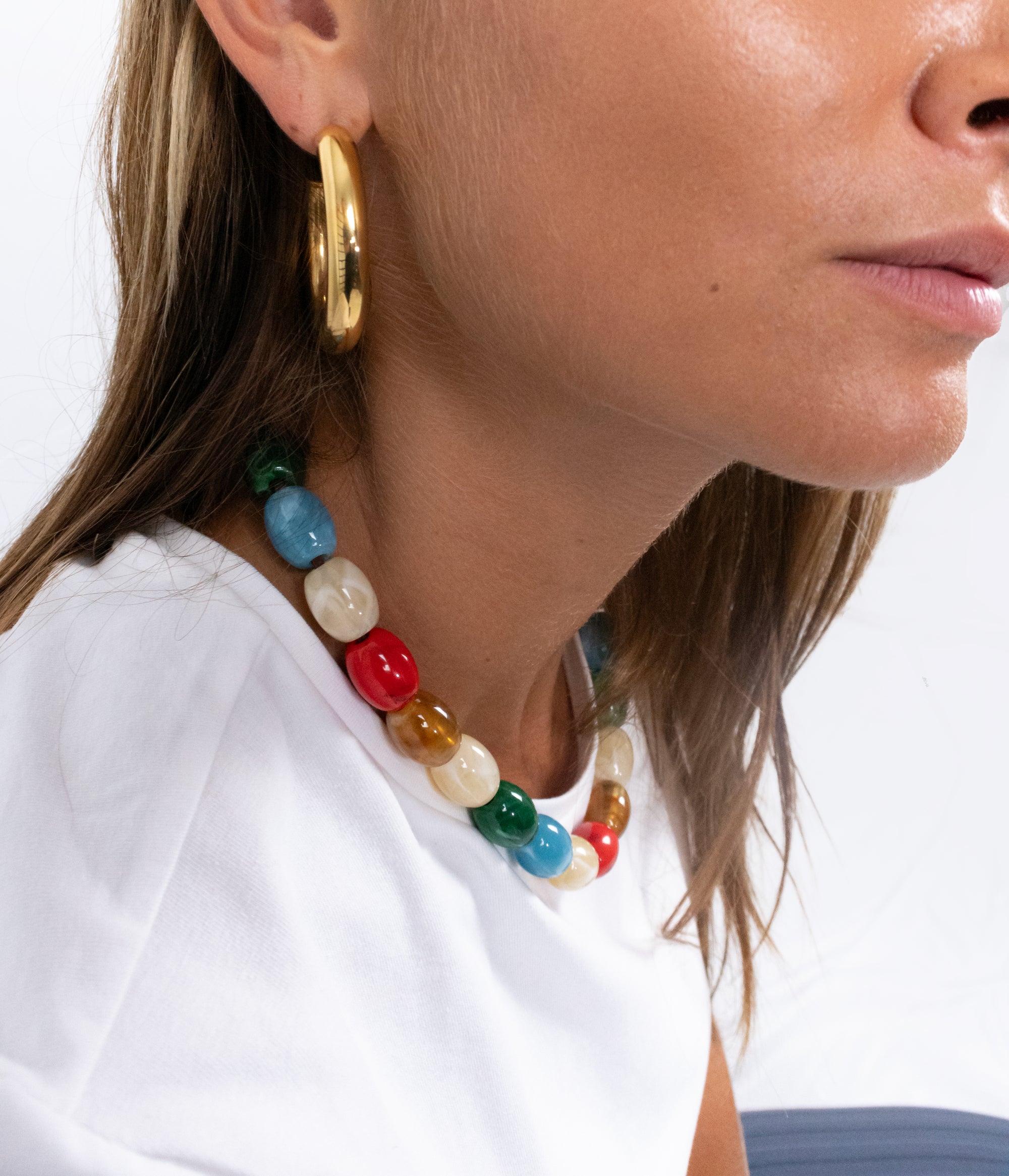 Chunky hoop earrings