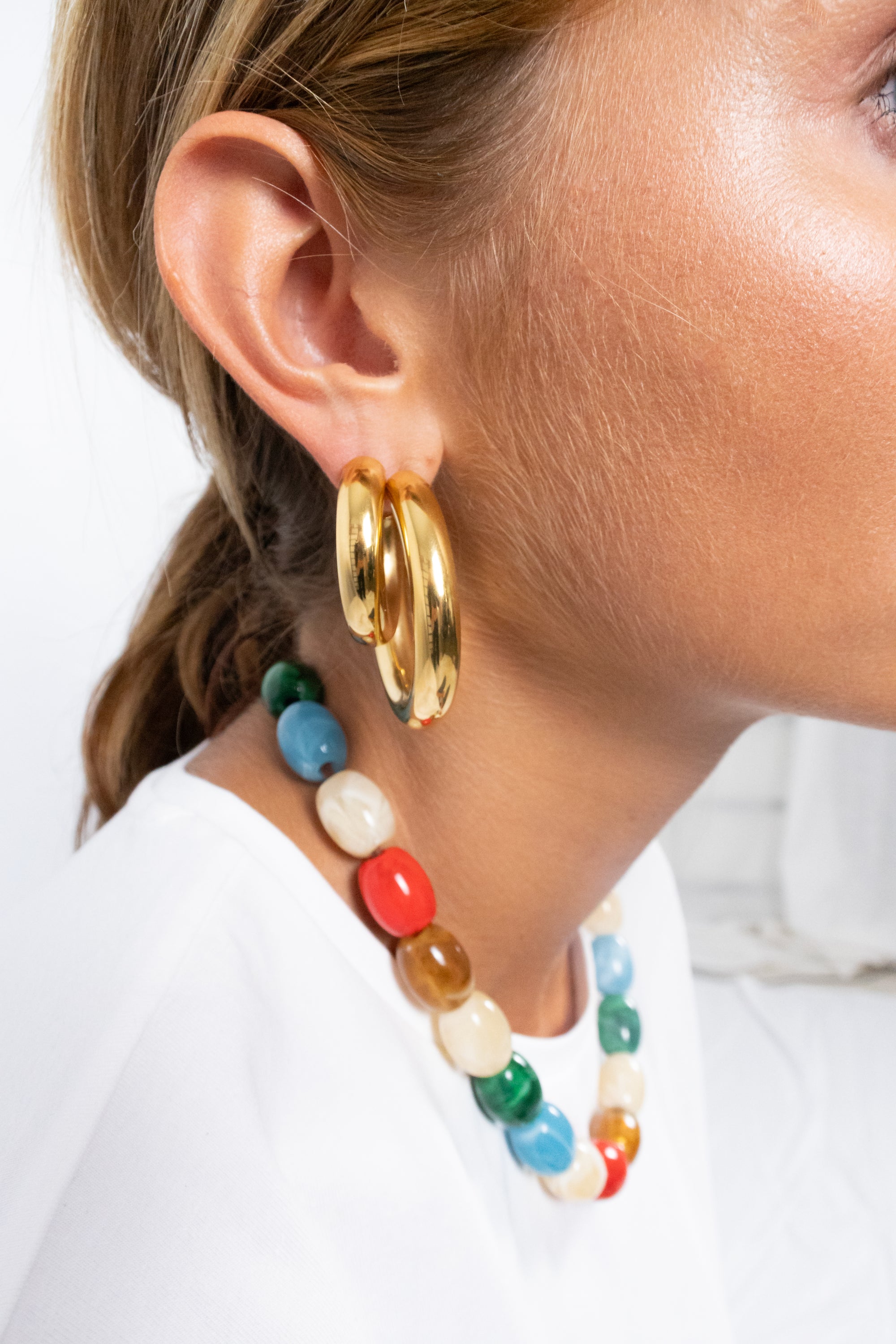 Chunky hoop earrings