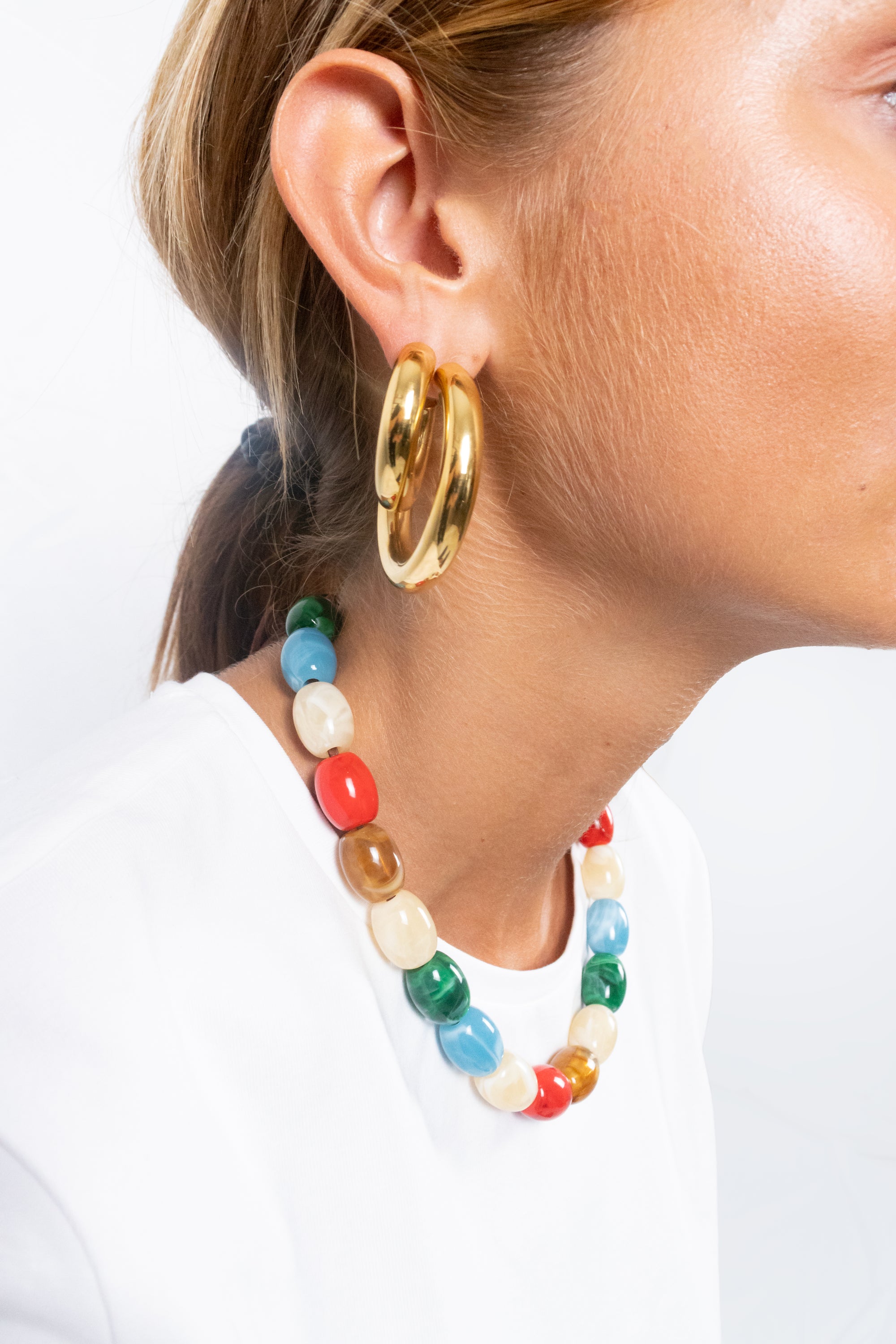 Chunky hoop earrings