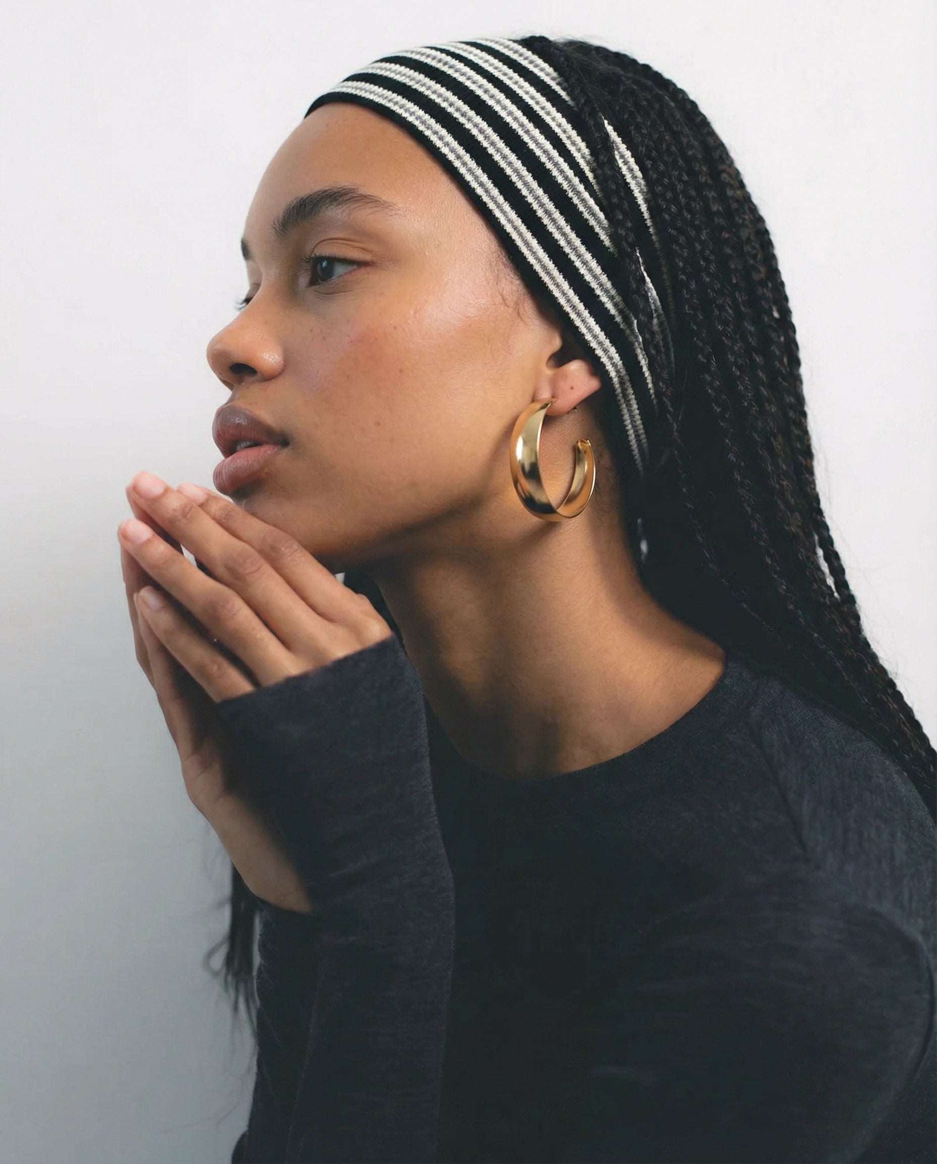 Ovaal hoop oorbellen