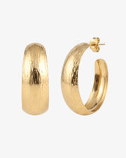Carved hoop earrings