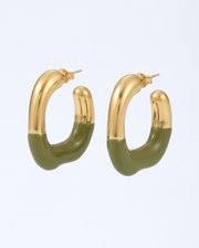 Vierkant hoop oorbellen