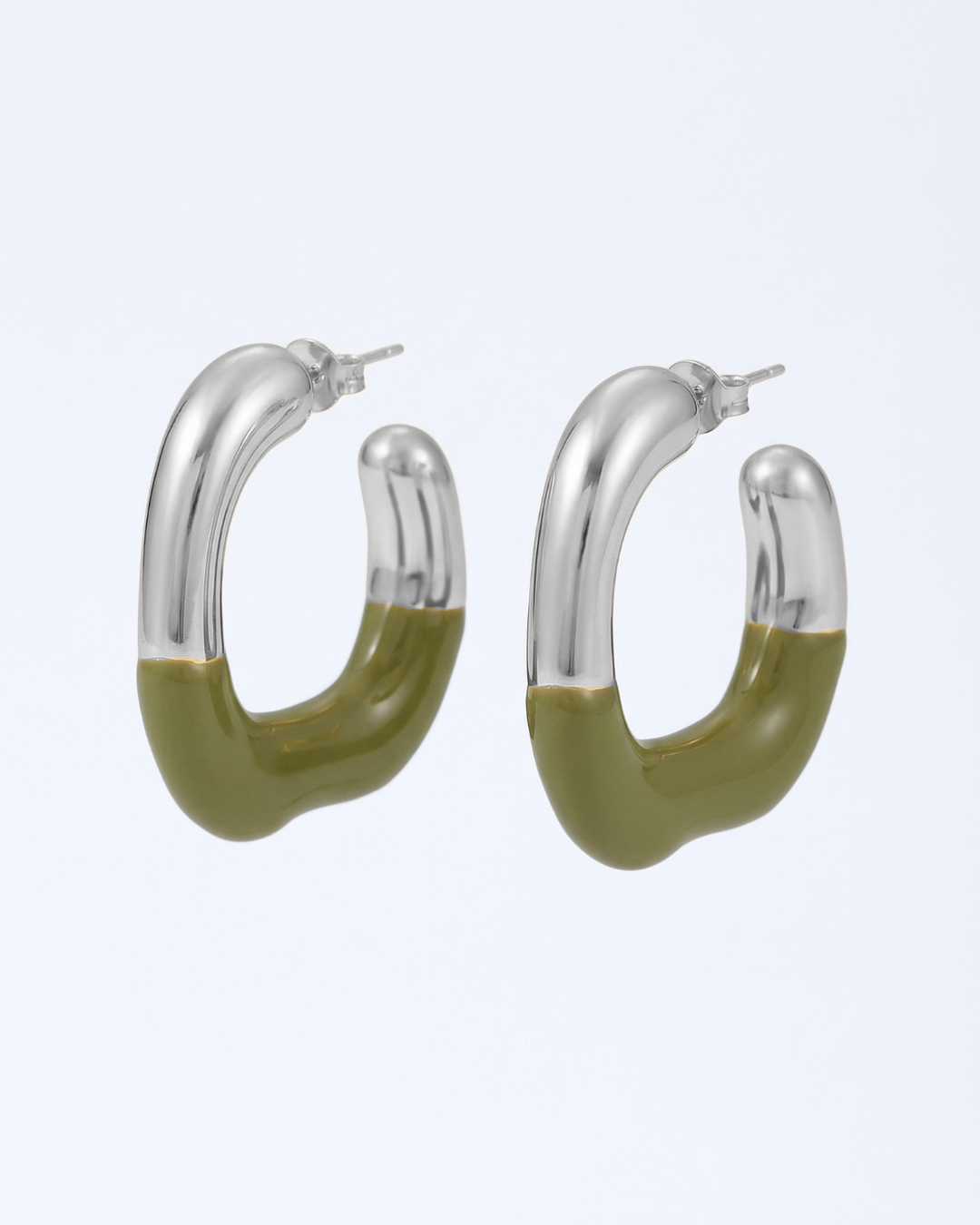 Vierkant hoop oorbellen