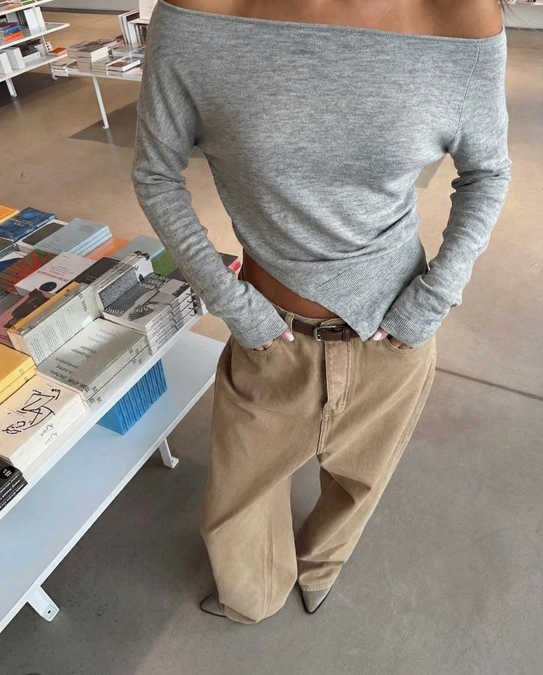 Splitsen knitted bovenaan