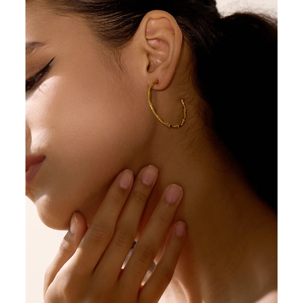 Bamboo earrings - Opulaire