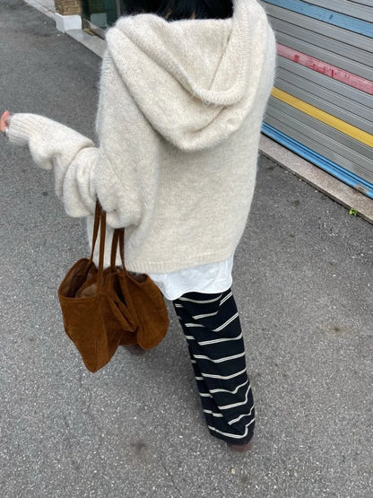 Knitted hoodie