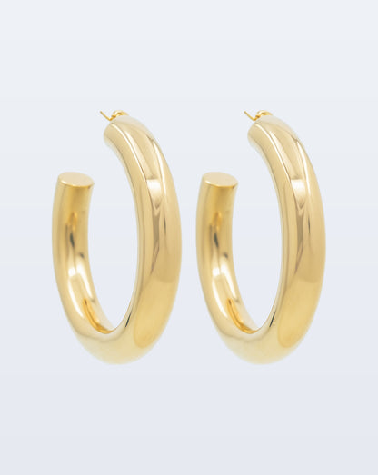 Chunky hoop earrings