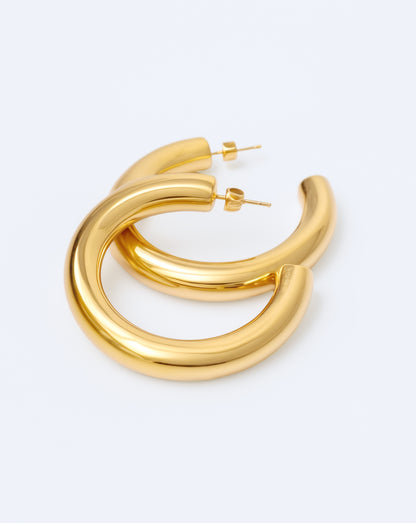 Chunky hoop oorbellen