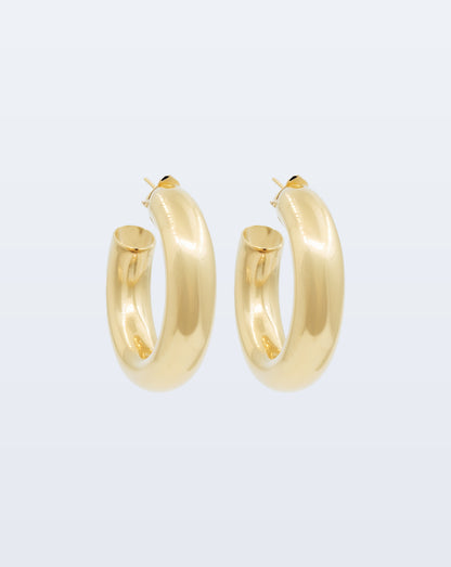 Chunky hoop earrings
