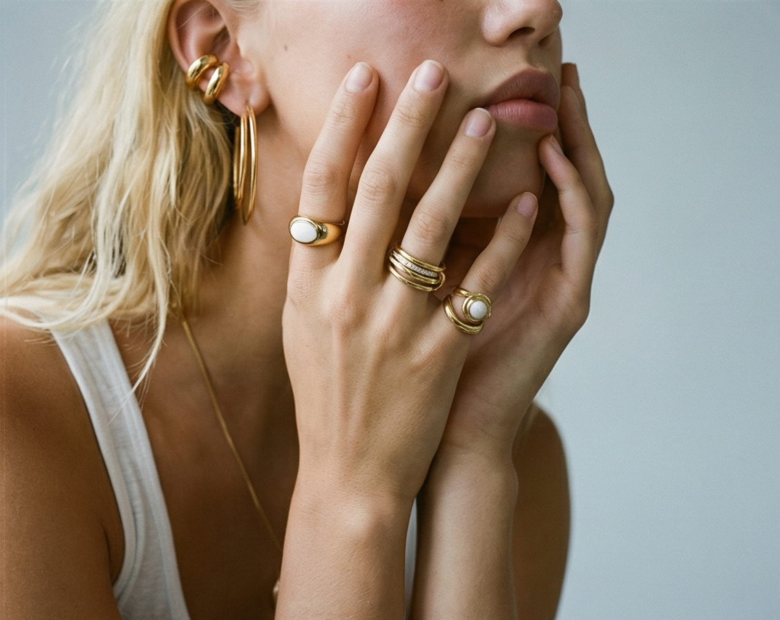 Double hoop earrings